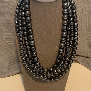 Tiered faux pearl necklace